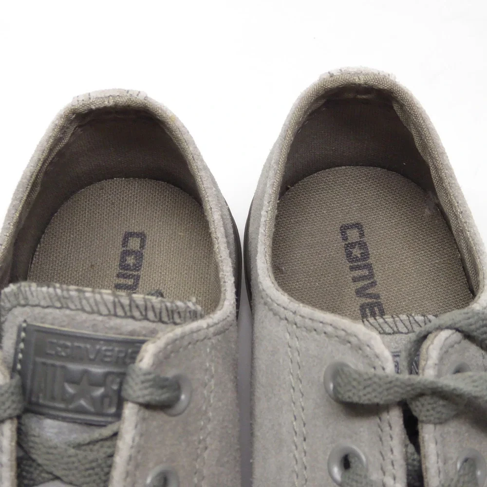 Converse Chuck Taylor Monochrome Low Top Grey Suede Sneakers Mens 8 / Womens 10